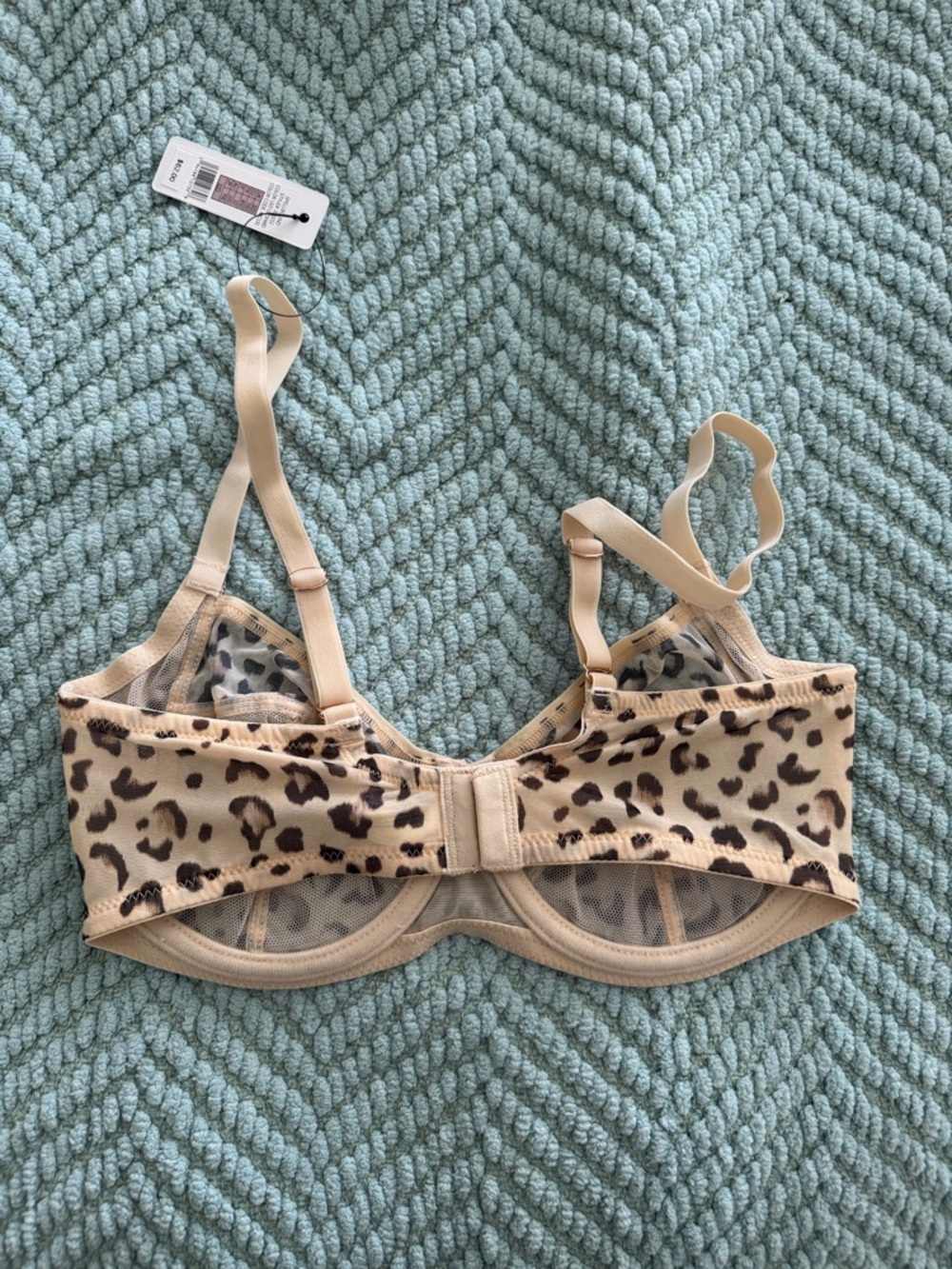Skarlett Blue Beige Leopard Print Underwire Bralette - Picture 3 of 3
